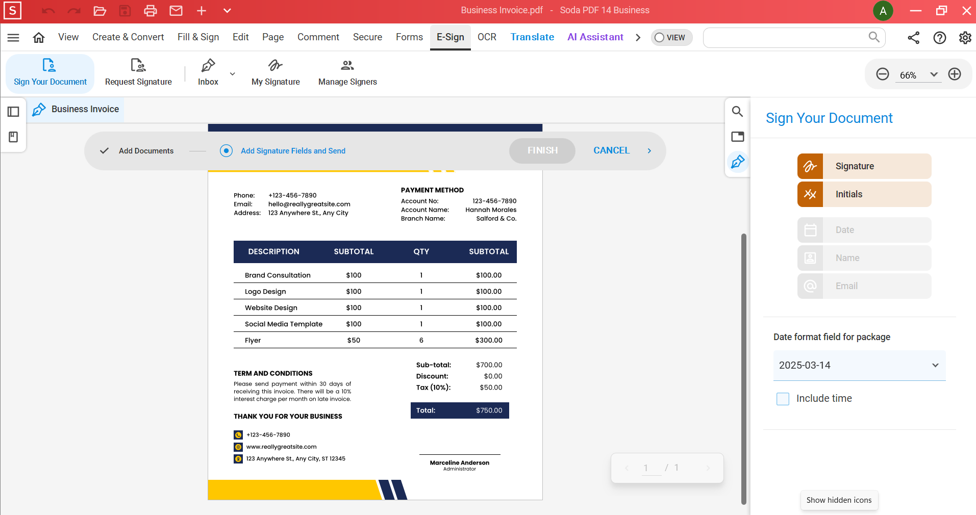screenshot of Soda PDF